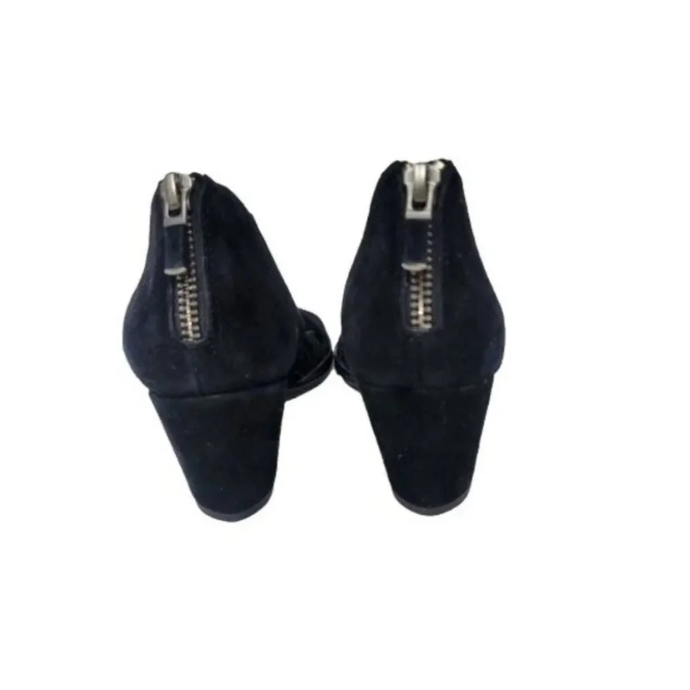Eileen Fisher Strappy 3 Inch Block Heel Zipper Back Open Toe Heel Shoes Size 5.5